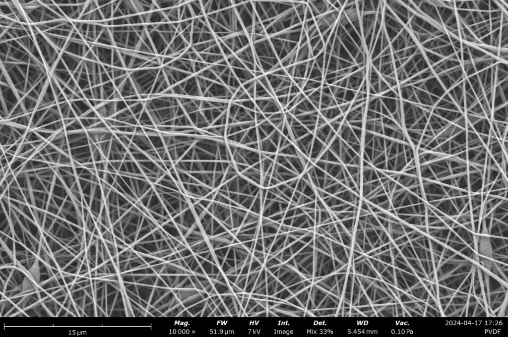 PVDF electrospun nanofibers.